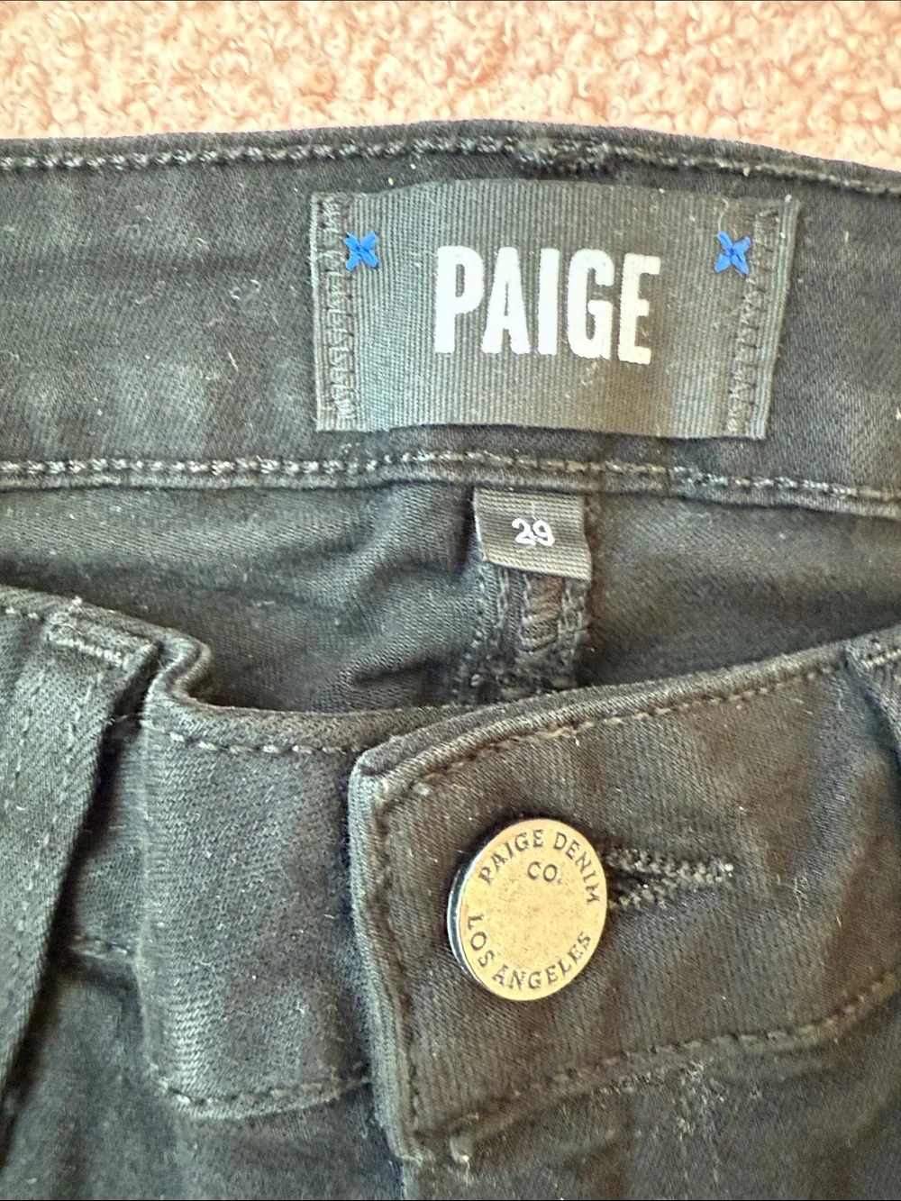 PAIGE Black Straight-Leg Women's Jeans